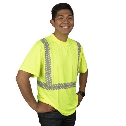 Cordova CORV461XXL Shirt, Hooded: No, 2X-Large, Hi-Vis Lime, Polyester/Spandex