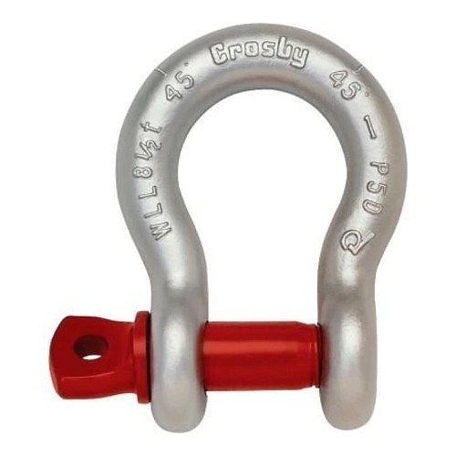 Crosby® 1018534 Anchor Shackle, 8.5 ton, 1 in, 1.13 in Pin Dia, Screw Pin, Hot Dipped Galvanized