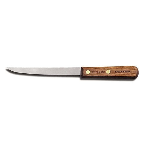 DEXTER® 1376HB Ham Boning Knife, Flexible Blade, 6 in Blade Length, High Carbon Steel Blade, Unique Edge, Sheath Included: Yes