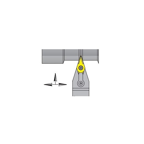 Multi-Lock Tool Holder, MVVNN 16-4D Tool Holder, Insert Compatibility: Negative 35 deg Diamond VNM_432, Neutral Cutting, 1 in Shank, Diamond Shank, 35 deg Lead Angle, 7 deg Rake, 6 in Overall Length
