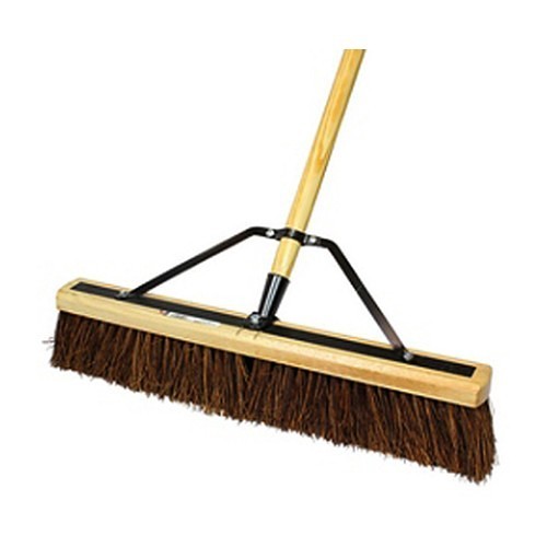 Push Broom, 60 in Overall Length, 4 in Trim Length, Palmyra Bristle