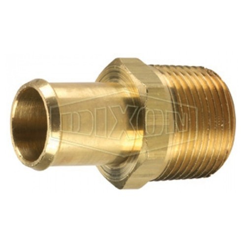 Dixon® 268B1008 Hose, 5/8 x 1/2 in Nominal, MNPTF x Beaded Hose Barb, Brass