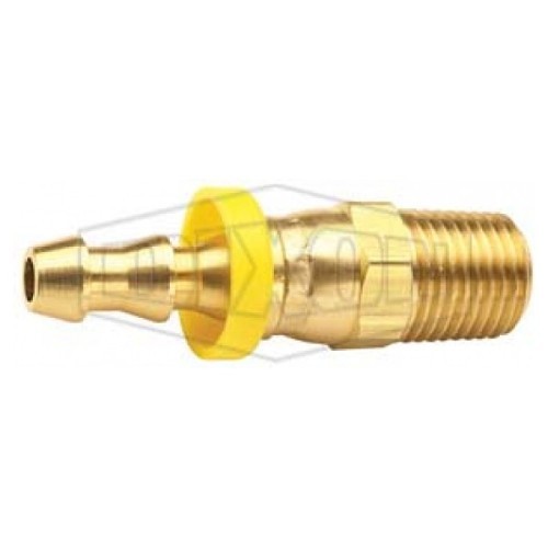 Dixon® 2710606C Push-On Hose, 3/8 x 3/8 in Nominal, MNPTF x Hose Barb, 120 psi Working, Brass