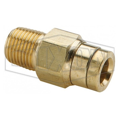 Dixon® 31150411DOT Connector, 5/32 x 1/8 in Nominal, Tube x MNPT, Brass