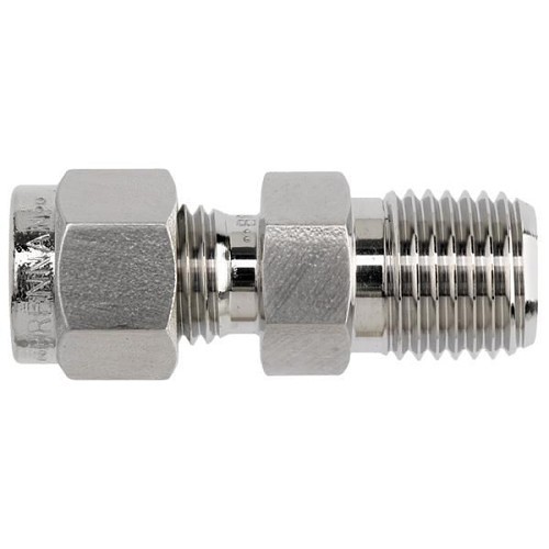 Dixon® 8-DMC-4 Instrumentation Connector, 1/2 x 1/4 in Nominal, Tubing x MNPT, 316 Stainless Steel