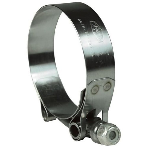 Dixon® STBC550 T-Bolt Clamp, 5.05-5.62 Hose in Outside Dia, 0.025 in Thickness, 300 Stainless Steel Band