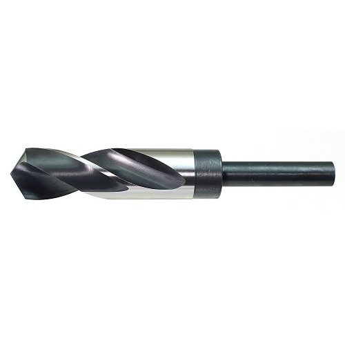 Drillco 1000A232 Reduced Shank Drill, 1-1/2 in Drill - Fraction, 1.5 in Drill - Decimal Inch, 1/2 in Shank, High Speed Steel
