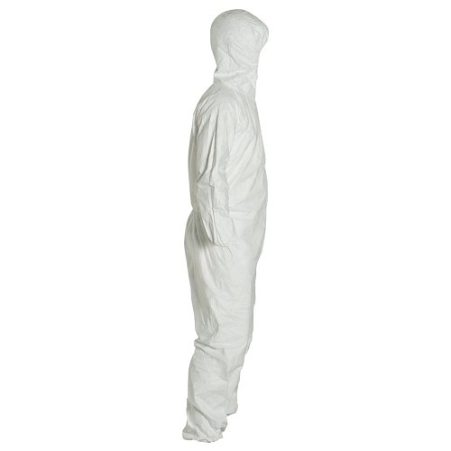 DuPont™ TY127S-2XL Coverall, 2X-Large, White, Flashspun HDPE, 30-1/2 in Inseam Length