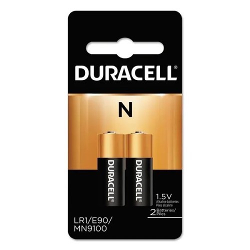 Duracell® MN9100B2PK Alkaline Battery, Alkaline Manganese Dioxide, 1.5 V Nominal, 0.8 Ah Nominal Capacity, N