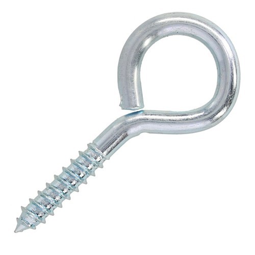 E-rigging 92661110 Screw Eye, 1.905 in Shank Length, 1.561 in Thread Length, 0.296 in Eye ID, Steel