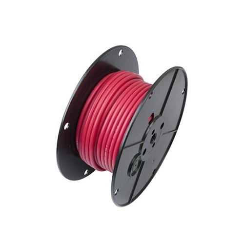 Battery Cable, 4 AWG Wire, Red Wire, 25 ft Length, 50 VDC