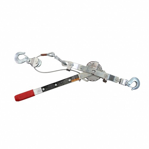 Elkay DAYTON® 61LA33 Cable Ratchet Puller, 1000/2000 lb Lifting, 1000/2000 lb Pulling, 3/16 in Cable Dia, 15 ft, 7.5 ft Cable Length, 24 in Minimum Between Hooks