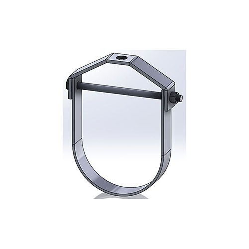 Empire 11G0500 Clevis Hanger, 5 in Pipe, 1/2 in Rod, 1430 lb, Carbon Steel, Electro Galvanized