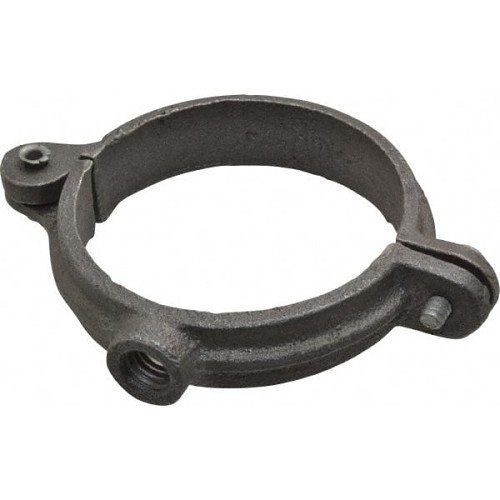 Empire 41HB0200 Split Ring Extension Hanger, 2 in Pipe/Tube, 3/8 in Rod, 180 lb, Malleable Iron, Plain