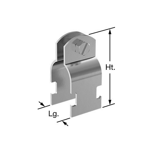 Empire 8200SS0300 Strut Mounting Clamp, 3 in Nominal, 600 lb, 3.5 Pipe in Outside Dia, T304 Stainless Steel