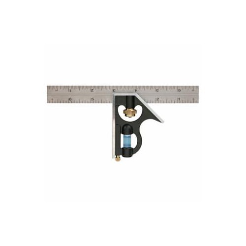 Empire Level 272-E255 Combination Square, 6 L Blade in, Graduations: Inch, Stainless Steel