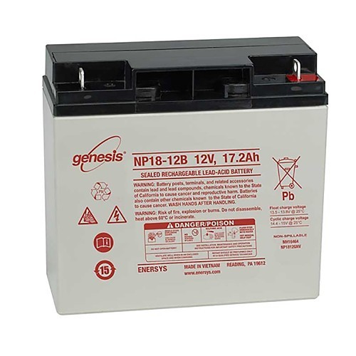 EnerSys genesis® NP18-12B Lead Acid Battery, 12 V Nominal, 17.2 Ah Nominal Capacity