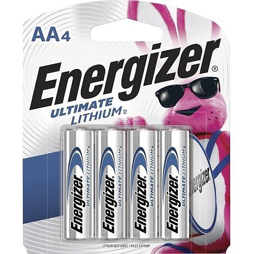 Energizer® 440914 Lithium Battery, Lithium, 1.5 VDC Nominal, 3000 mAh Nominal Capacity, AA