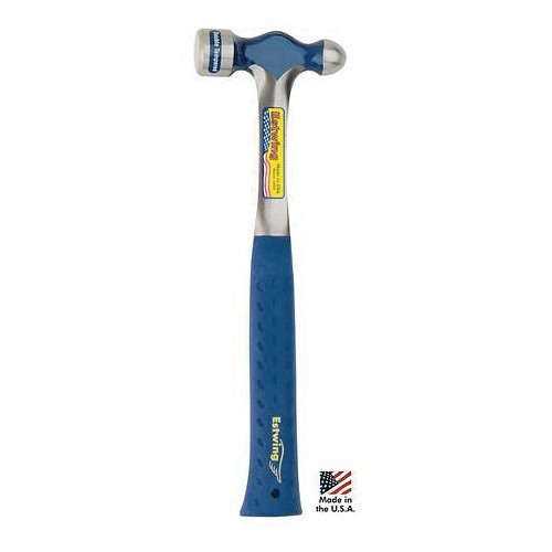 Estwing® E3-16BP Ball Pein Hammer, 13-1/4 in OAL, 16 oz Solid America Steel Head, Nylon/Vinyl Handle