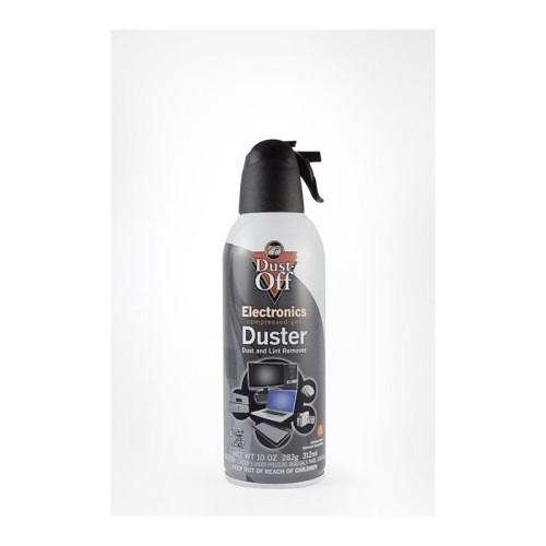 FALCON® DPSXL4 Electronic Compressed Gas Duster, 10 oz Nominal Capacity, Gas, Slight, Ether-like, Clear