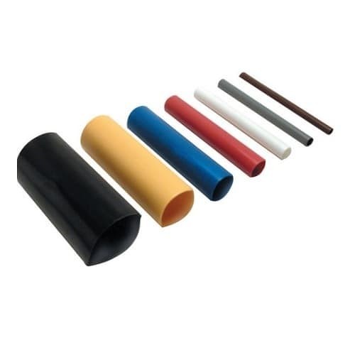 FTZ® 29010-6 Heat Shrink Tubing, 0.75 in Inner Dia Expanded, 0.25 in Inner Dia Recovered, 0.07 in Wall Thickness Recovered, 6 in Length, Polyolefin, Black