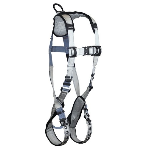 FallTech® 7086BFDM Harness, Medium, 130-425 max lb, Polyester Strap, Tongue Buckle Leg Strap Buckle, Quick Connect Buckle Chest Strap Buckle, Aluminum Alloy, Plated Alloy Steel Hardware