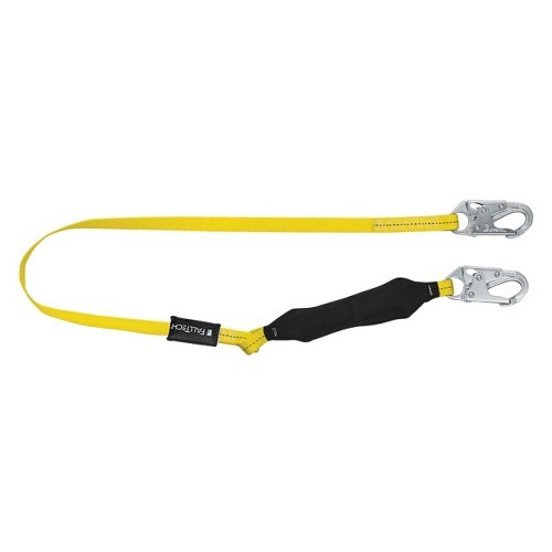 FallTech® 8256LT Energy Absorbing Lanyard, 130-310 lb, 6 ft Length, Polyester Line, 1 Leg, Rebar Hook Anchorage Connection, Snap Hook Harness Connection Hook, Specifications Met: ANSI, OSHA