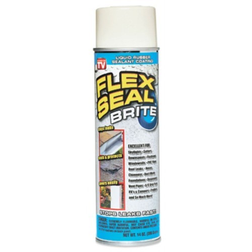 Flex Seal® FSB20 Rubber Sealant Coating, 14 oz, Liquid, White, 2-8 sq-ft Coverage, 24-48 hr Curing