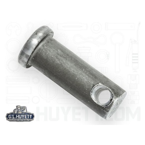 G.L.HUYETT™ CLP-0437-1000/B Clevis Pin, Clevis Pin Standard, 0.438 in Dia, 49/64 in Overall Length, Low Carbon Steel, Plain, 1 in Shank Length