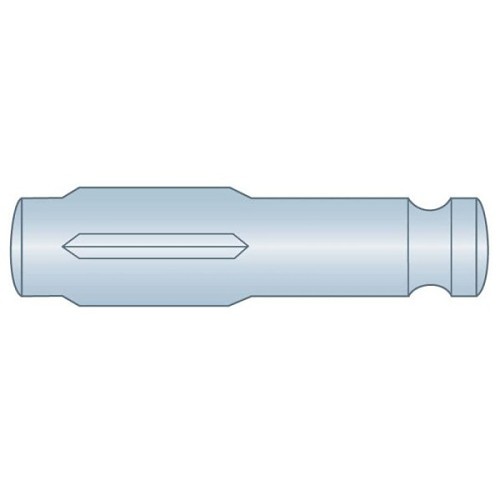 G.L.HUYETT™ GP-0125-0500-G Groove Pin, Type G, Dowell, 0.125 in Large End Dia, 1/2 in Overall Length, Low Carbon Steel, Zinc Clear