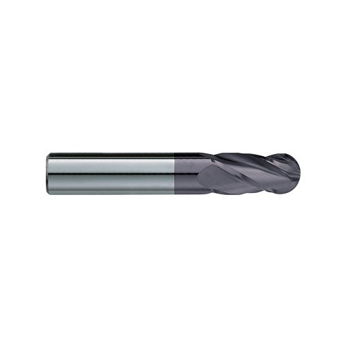 GARR 18317 End Mill, 1/2 in Cutter Dia, 1 in Length of Cut, 4 Flutes, 1/2 in Shank Dia, 3 in Overall Length, TiAlN Coated