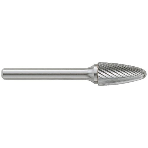 GARR GAR-64010 Rotary File/Burr, Radius, Tree Head Shape, 1/4 in Head Dia, 5/8 in Length of Cut