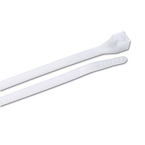 GB® 46-206 Cable Tie, 6 in Length, 0.13 in Width, 0.055 in Thickness, Nylon 6.6, Natural