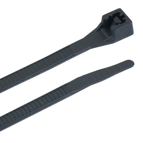 GB® 46-206UVB Cable Tie, 6 in Length, 0.13 in Width, 0.055 in Thickness, Nylon 6.6, UV Black