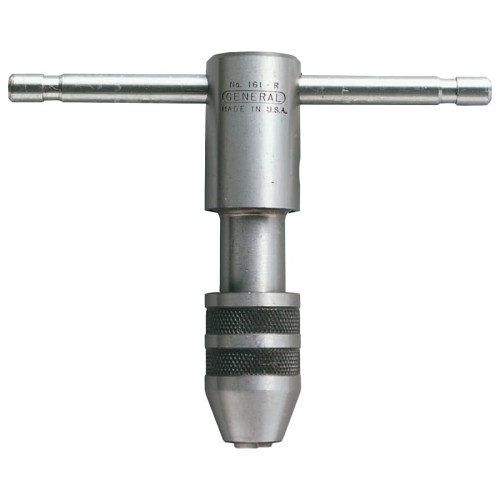 GENERAL® 318-161R Tap Wrench, Tap Capacity: #0 TO 1/4 IN, Reversible Ratcheting, 3-1/2 in Length, Sliding T Shape