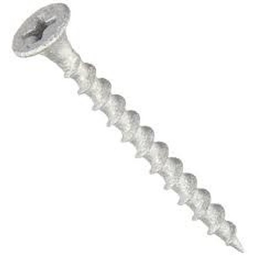 Deck Screw, #6 Screw, 1 in Overall Length, Phillips Drive, Mechanical Galvanized