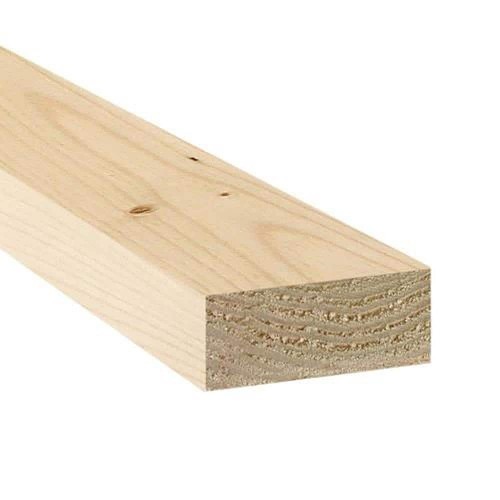 Framing Studs, 8 ft Length, 4 in Width, 2 in Height, Wood, Smooth Texture