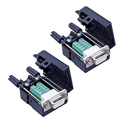 Adapter, Male Adapter Connector, DB9 Soderless Rs232 D-Sub Serial To 9-Pin Port Terminal Connector, pure copper plated joint Connection