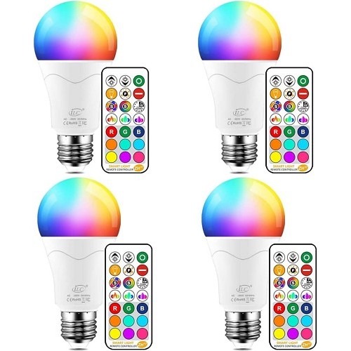 Colored Light Bulb, 85 W, E26 Lamp Base, LED Lamp, A19, 1050 Lumens