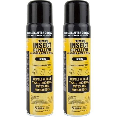 Permethrin Insect Repellent, Aerosol Spray Can, 9 oz, Yellow, Unscented