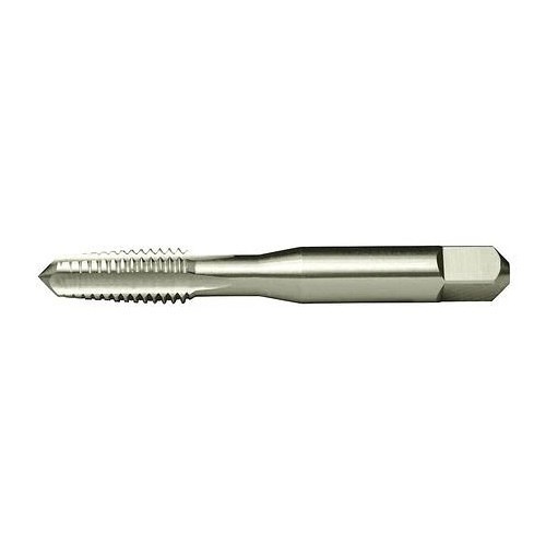 Greenfield Industries Cleveland® C54215 Straight Flute Tap, Right Hand Cutting, #6-32, H2 Thread Limit, Plug Chamfer, 2 Flutes, Bright, High Speed Steel