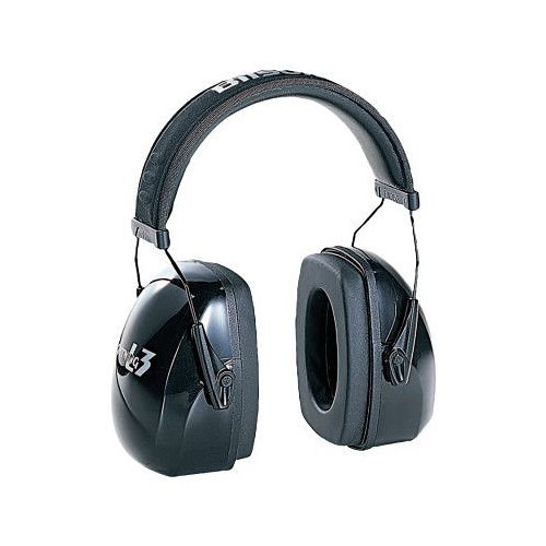 Honeywell 154-1010924 Earmuff, 30 dB Noise Reduction Rating, Black, Over The Head Band Position