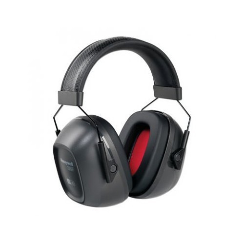 Honeywell 154-1035108-VS Earmuff, 30 dB Noise Reduction Rating, Black, Over The Head Band Position