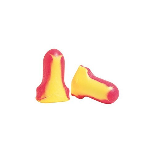 Honeywell 154-LL-1 Ear Plug, 32 dB Noise Reduction Rating, Contoured T-shape, Disposable/Reusable: Disposable, Universal, Magenta/Yellow Plug, Uncorded Cord