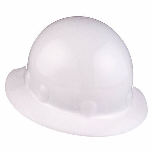 Honeywell E1SW01A000 Hard Hat, 6-1/2 in Fits Minimum Hat, 8 in Fits Maximum Hat, Thermoplastic, 8-Point Suspension, Class C, E, G ANSI Electrical Class Rating, Graphics: None, No Slotted, White