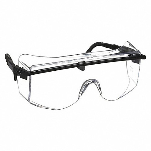 Honeywell S2500C Safety Glasses, Anti-Fog Lens Coating, Clear Lens, Frameless, Black Frame, Nylon Frame, Polycarbonate Lens