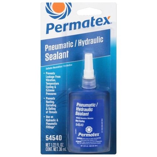 ITW Polymers Adhesives Permatex® 54540 Thread Sealant, Hydraulic/Pneumatic, 36 mL, Bottle, Purple