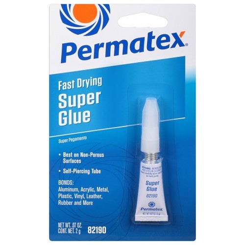 ITW Polymers Adhesives Permatex® 82190 Super Glue, 2 g, Tube, Liquid, Clear