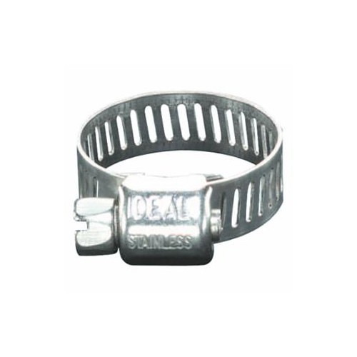 Ideal Clamp 420-6204 Small Diameter Clamp, Clamping Range: 1/4 to 5/8 in, 201/301 Stainless Steel Band, Carbon Steel Plated Bolt