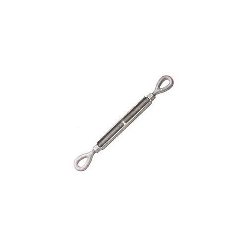 Indusco 939 00011 Turnbuckle, Eye/Eye End/End, 1/4 in Thread Dia, Working Load: 500 lb, 4 in Take Up, 7.8 in Closed Length